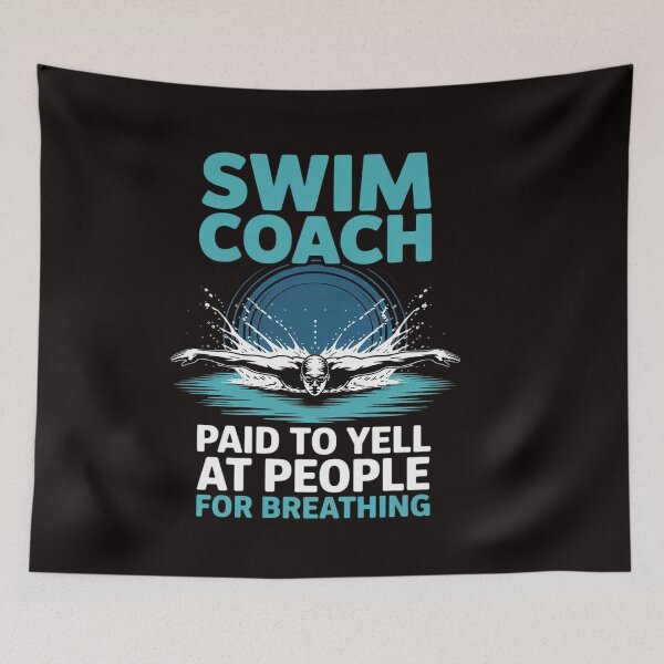 Item preview, Swim Coach Paid To Yell At People For Breathing designed and sold by RatCurry.