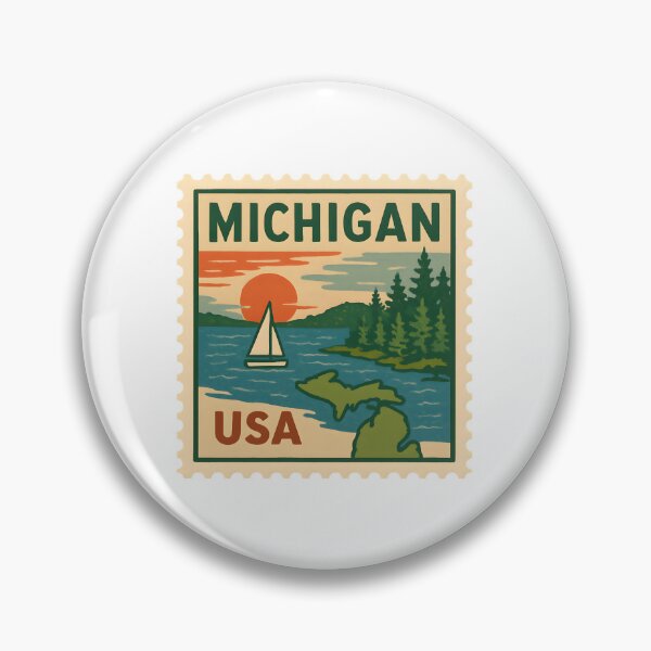 Item preview, michigan stamp designed and sold by creativechaster.