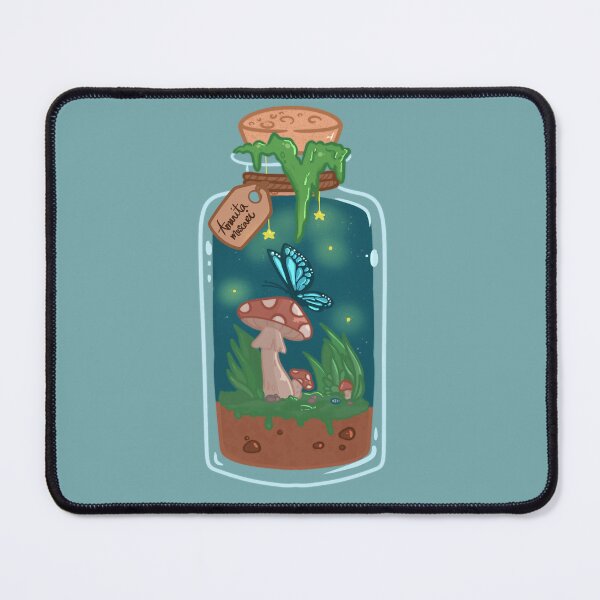 Item preview, Butterfly And Mushroom In a Bottle designed and sold by Aloe and Monstera.
