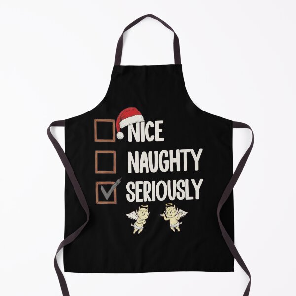 Item preview, Nice Naughty Seriously Funny Christmas Checklist with Cherub Angels designed and sold by StarprintTees.