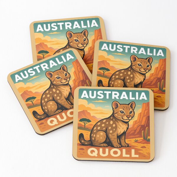 Item preview, Australia - Quoll (Cat-Like Marsupial) Wildlife designed and sold by Myra365Art.