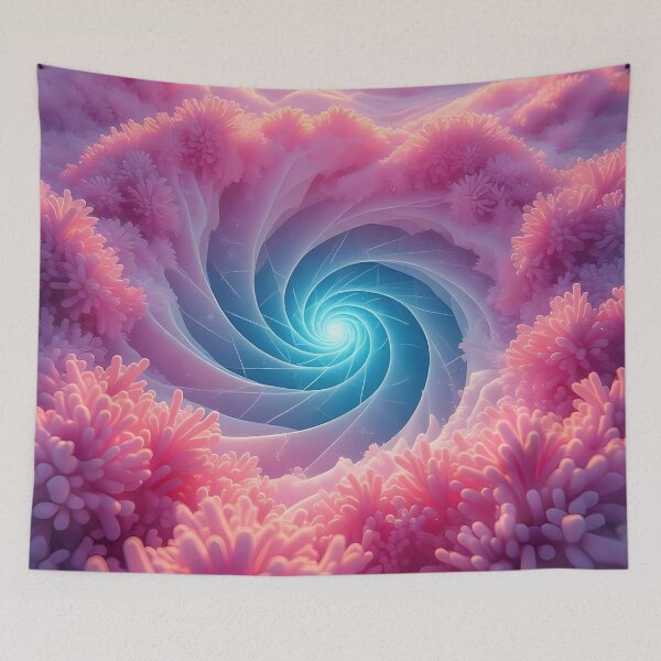 Item preview, Sand Dunes, Geometric Spirals, Coral, Fantasy Scifi Luminescence Landscape (image size 8320x12480) designed and sold by Digital-Davinci.