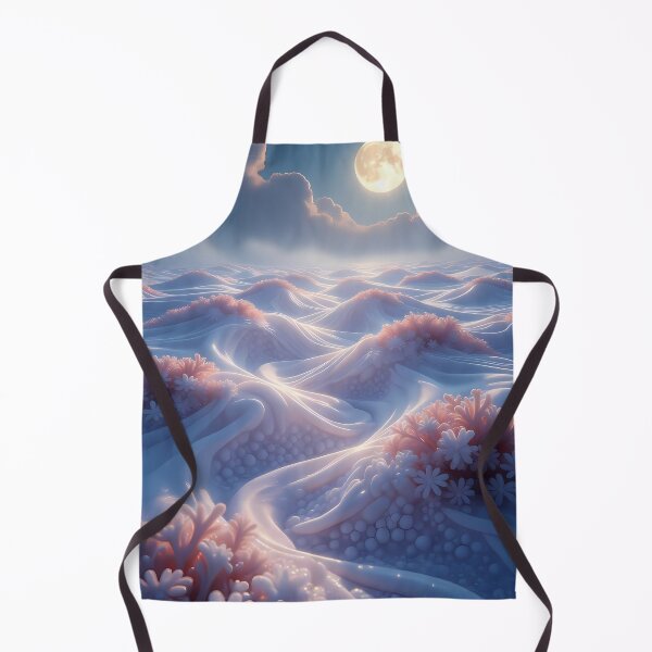 Item preview, Moon Clouds over Sand Dunes, Corals, Fantasy Scifi Luminescence Landscape (image size 8320x12480) designed and sold by Digital-Davinci.