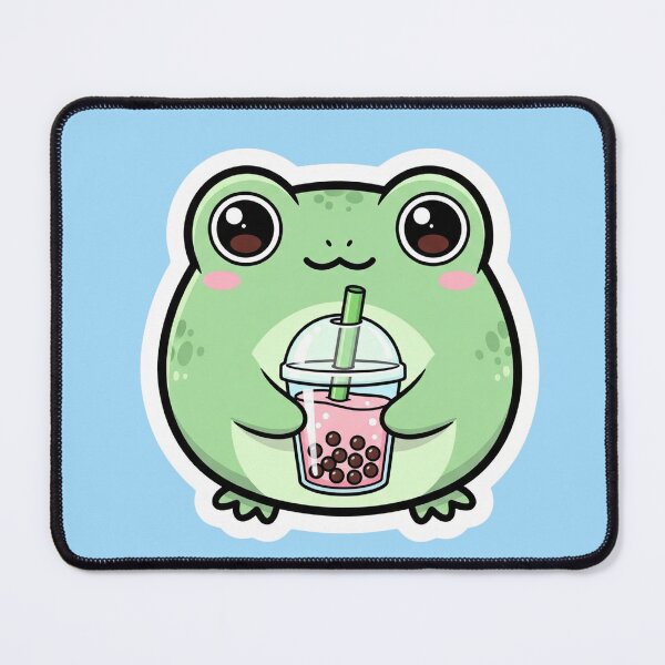 Item preview, Cute Kawaii Frog with Boba Tea designed and sold by Mokaky9.