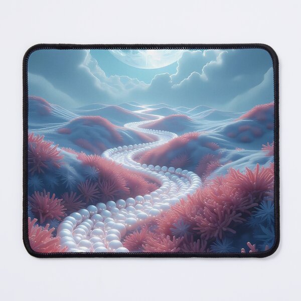 Item preview, Full Moon Clouds over Sand Dunes, Pearls & Corals, Fantasy Scifi Luminescence Landscape (image size 8320x12480) designed and sold by Digital-Davinci.