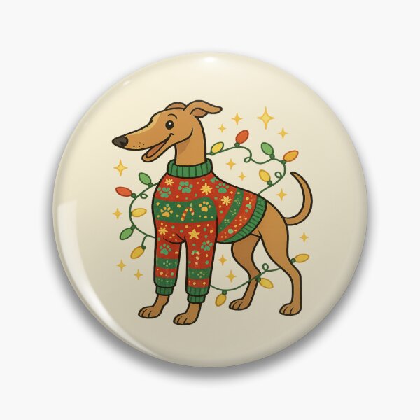 Item preview, Festive Greyhound Christmas Dog in Ugly Sweater designed and sold by Globalcitytees.