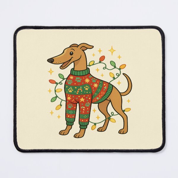 Item preview, Festive Greyhound Christmas Dog in Ugly Sweater designed and sold by Globalcitytees.
