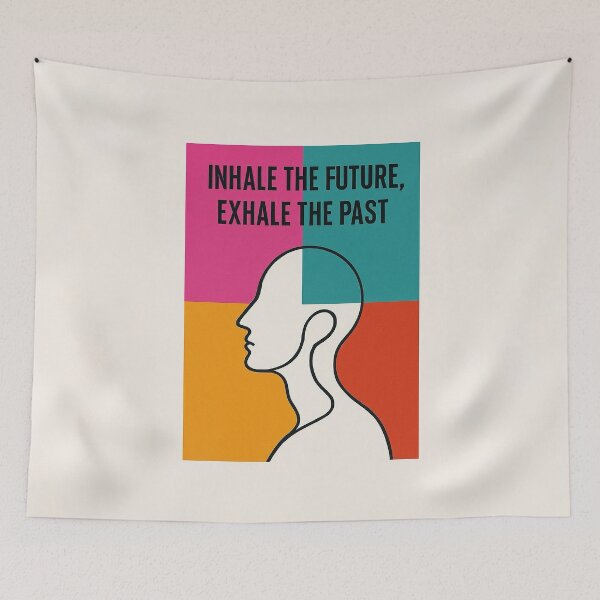 Item preview, Inhale the Future Exhale the Past · Minimalist Line Art Design designed and sold by Still Breathing Studio.
