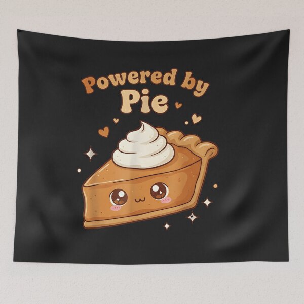 Item preview, Powered by Pie Kawaii Thanksgiving T-Shirt: Cute Slice of Pumpkin Pie with Blushing Cheeks & Sparkles designed and sold by ZyxDes.