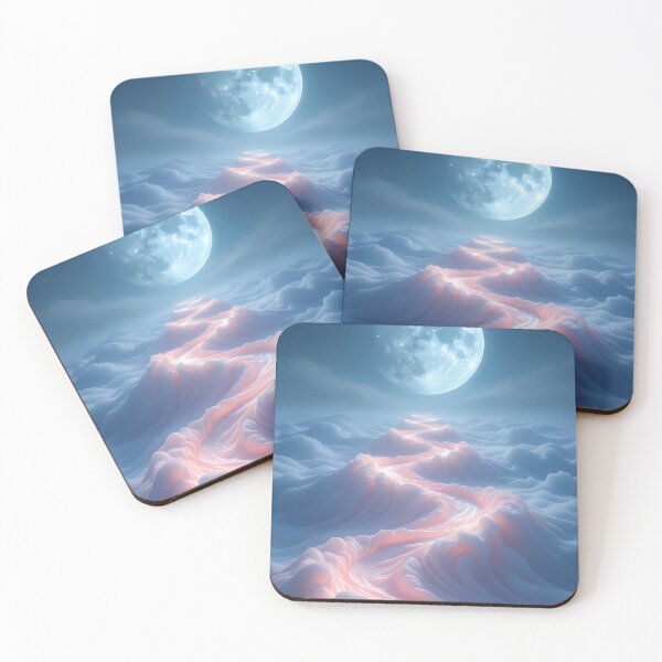 Item preview,  Full Moon, Waves of Clouds, Fantasy Scifi Luminescence Landscape (image size 8320x12480) designed and sold by Digital-Davinci.