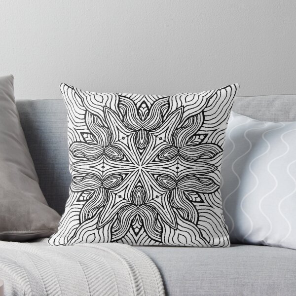 Item preview, Inky Six-Point Stars - Line Art Pattern designed and sold by SCArtAndGames.