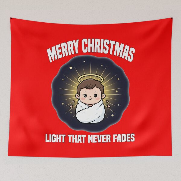 Item preview, MERRY CHRISTMAS - LIGHT THAT NEVER FADES | Eternal Christmas Nativity | Christian Faith designed and sold by KEF Custom.