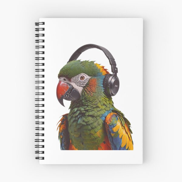 Item preview, Parrot headphone headphones birthday christmas funny cute kawaii meme designed and sold by CheeseBlueprint.