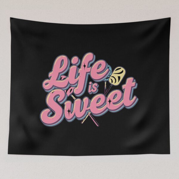 Item preview, Life is Sweet message for positivity and happy lifestyle moments design designed and sold by DigitalGraphic1.