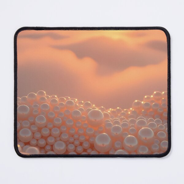 Item preview, Yellow Sunset, Glowing Pearls & Clouds, Fantasy Scifi Luminescence Landscape (image size 8320x12480) designed and sold by Digital-Davinci.