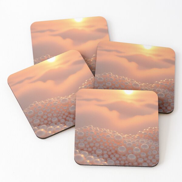 Item preview, Yellow Sunset, Glowing Pearls & Clouds,  Fantasy Scifi Luminescence Landscape (image size 8320x12480) designed and sold by Digital-Davinci.