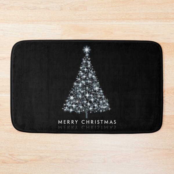 Item preview, Elegant Minimalist Christmas Tree of Sparkling Stars on Black Background designed and sold by PixelVibe782.