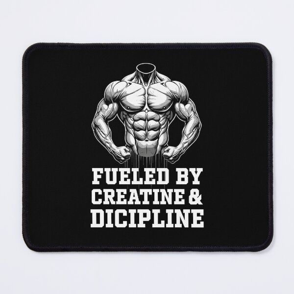 Item preview, Fueled by Creatine & Discipline – Hardcore Gym Motivation Print designed and sold by Born To Be Fit.