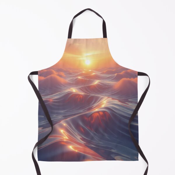 Item preview, Yellow Sunset, Clouds, Water Waves, Fantasy Scifi Luminescence Landscape (image size 8320x12480) designed and sold by Digital-Davinci.