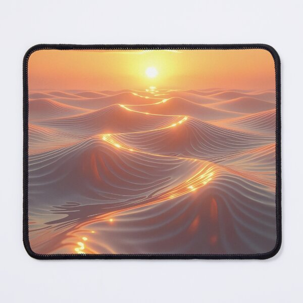 Item preview, Yellow Sunset, Clouds, Water Waves, Fantasy Scifi Luminescence Landscape (image size 8320x12480) designed and sold by Digital-Davinci.