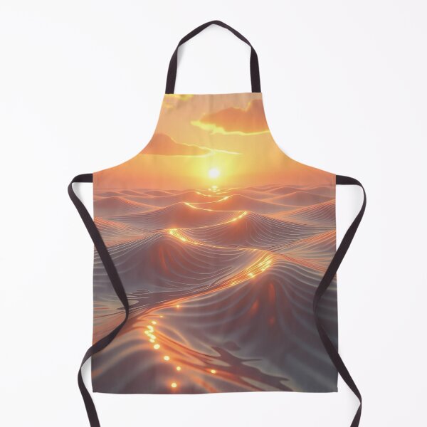 Item preview, Yellow Sunset, Clouds, Water Waves, Fantasy Scifi Luminescence Landscape (image size 8320x12480) designed and sold by Digital-Davinci.