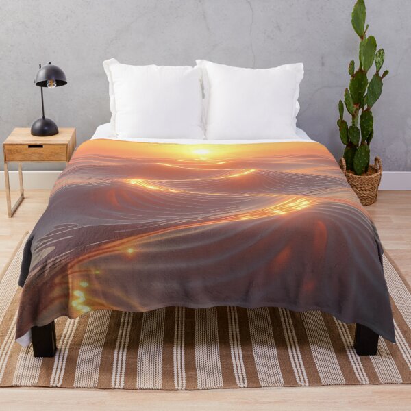 Item preview, Yellow Sunset, Clouds, Water Waves, Fantasy Scifi Luminescence Landscape (image size 8320x12480) designed and sold by Digital-Davinci.