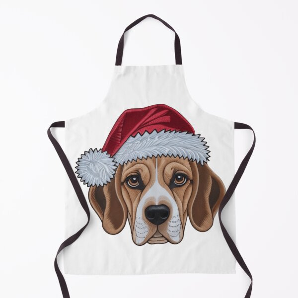 Item preview, Cozy Beagle Christmas Sweatshirt: Embroidered Look Puppy in Santa Hat designed and sold by ZyxDes.