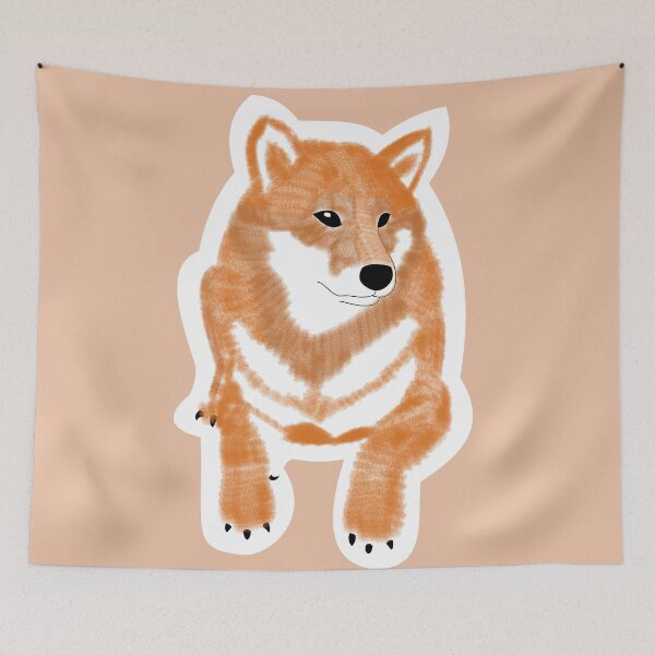 Item preview, Traditional Shiba in orange coat relaxing in silence designed and sold by ShibaCruise-On.