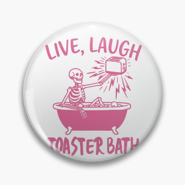 Item preview, Live Laugh Toaster Bath Funny Skeleton Taking a Shower Bubble Frenzy designed and sold by SkeletonsDanger.