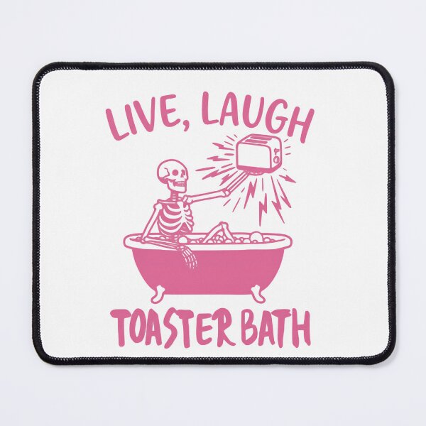 Item preview, Live Laugh Toaster Bath Funny Skeleton Taking a Shower Bubble Frenzy designed and sold by SkeletonsDanger.