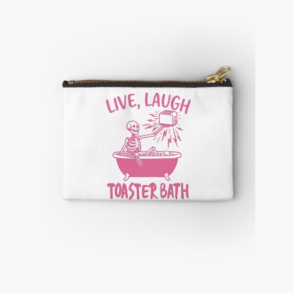 Item preview, Live Laugh Toaster Bath Funny Skeleton Taking a Shower Bubble Frenzy designed and sold by SkeletonsDanger.