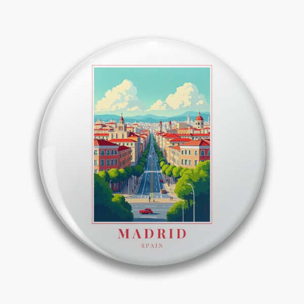 Item preview, Madrid Spain Cityscape Illustration designed and sold by MapMyMiles.