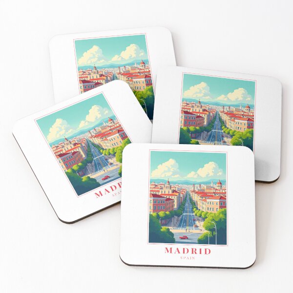 Item preview, Madrid Spain Cityscape Illustration designed and sold by MapMyMiles.