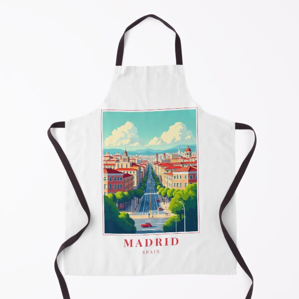Item preview, Madrid Spain Cityscape Illustration designed and sold by MapMyMiles.