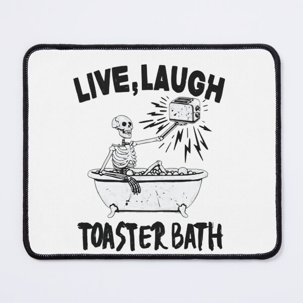 Item preview, Live Laugh Toaster Bath Bash Funny Skeleton Taking a Shower Chaotic Suds designed and sold by SkeletonsDanger.