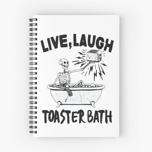 Item preview, Live Laugh Toaster Bath Bash Funny Skeleton Taking a Shower Chaotic Suds designed and sold by SkeletonsDanger.