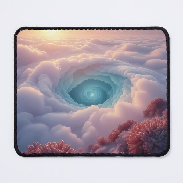 Item preview, Spiral Clouds, Coral, Sun & Clouds, Fantasy Scifi Luminescence Landscape (image size 8320x12480) designed and sold by Digital-Davinci.