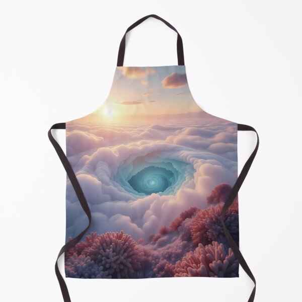 Item preview, Spiral Clouds, Coral, Sun & Clouds, Fantasy Scifi Luminescence Landscape (image size 8320x12480) designed and sold by Digital-Davinci.