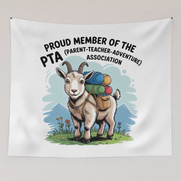 Item preview, Proud Member of the PTA Parent Teacher Adventure Goat Design designed and sold by SplashTastic.
