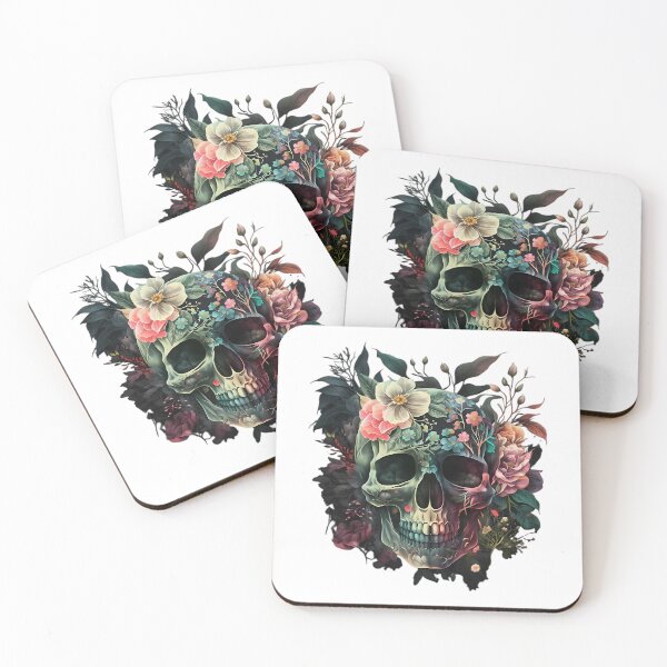 Item preview, Floral Skull designed and sold by zidan-orange.