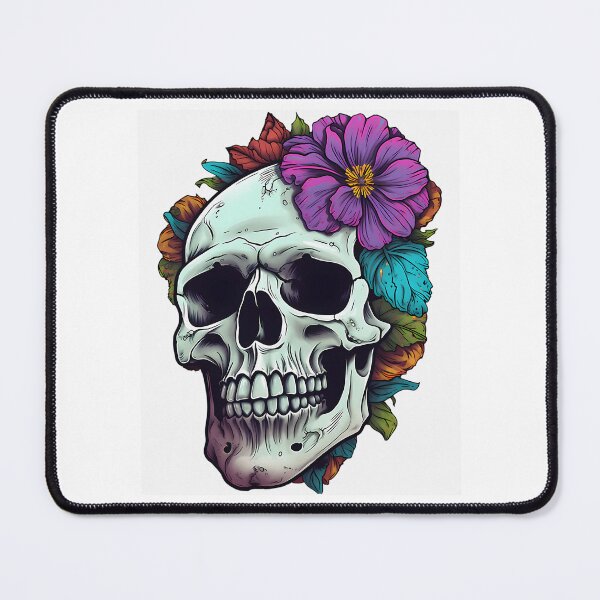 Item preview, Skull And Flowers designed and sold by zidan-orange.