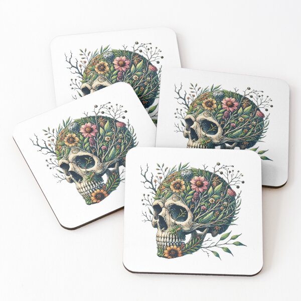 Item preview, Natural Floral Skull designed and sold by zidan-orange.