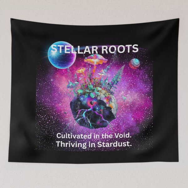 Item preview, STELLAR ROOTS Cosmic Flora Watercolor Art Print & Space Fungi Sci-Fi Gift designed and sold by Searching ideas.