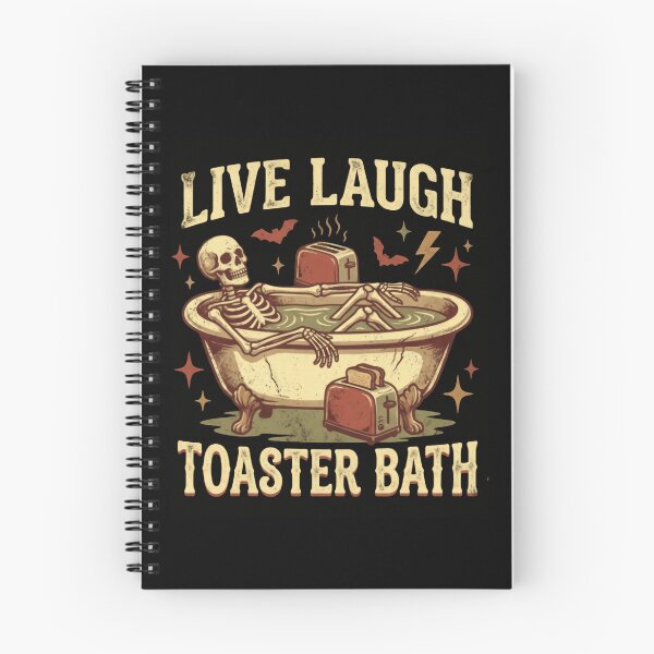 Item preview, Live Laugh Toaster Bath Kitchen Meets Bathroom Disaster Bomb Skeleton designed and sold by SkeletonsDanger.