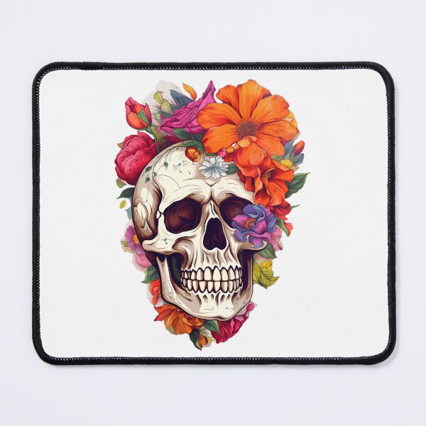 Item preview, Skull And Flowers designed and sold by zidan-orange.