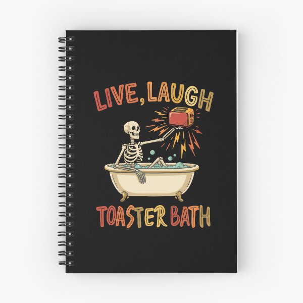 Item preview, Live Laugh Toaster Bath Shower Sink Chaos Show bomb funny skeleton relaxing  designed and sold by SkeletonsDanger.