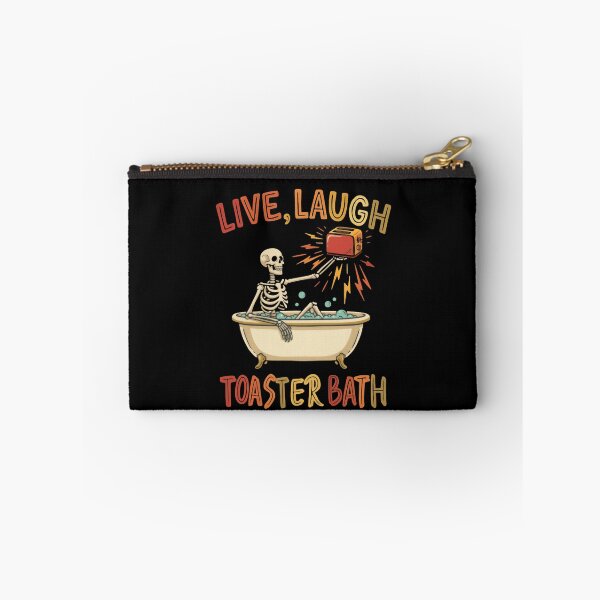 Item preview, Live Laugh Toaster Bath Shower Sink Chaos Show bomb funny skeleton relaxing  designed and sold by SkeletonsDanger.