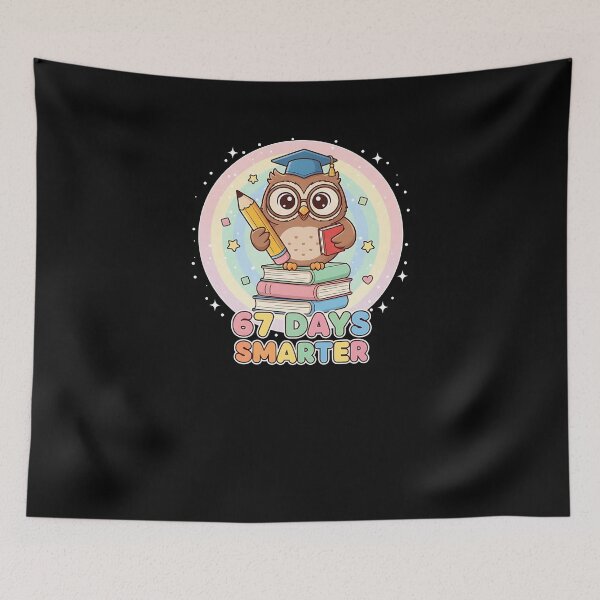 Item preview, 67 Days Smarter Funny Six Seven Meme Owl 6 7 designed and sold by facegm.