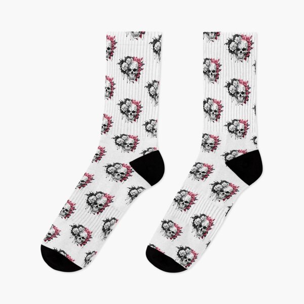Item preview, Skull And Flowers Ink Dripping Effect designed and sold by zidan-orange.