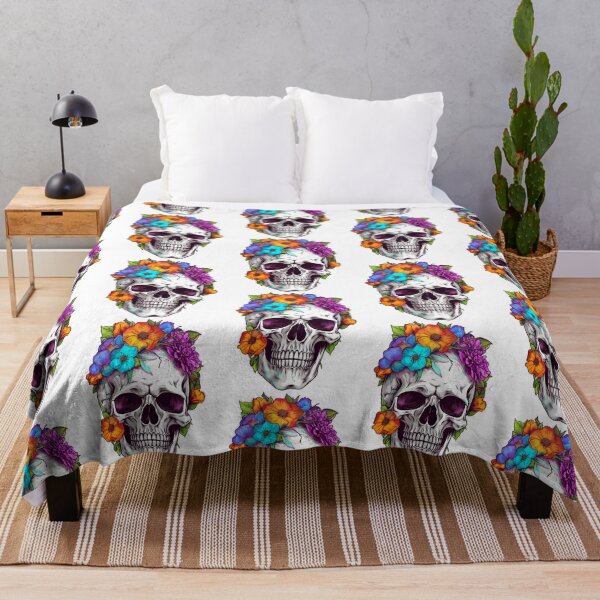 Item preview, Skull And Flowers 11 designed and sold by zidan-orange.